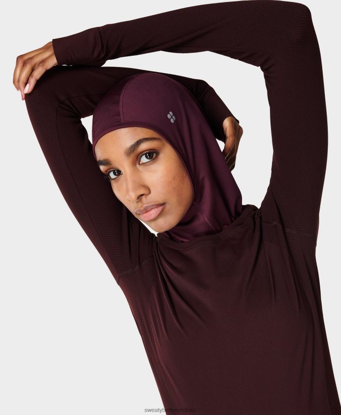 Sweaty Betty antrenamentul hijabului femei roșu prune accesorii SV3TD782