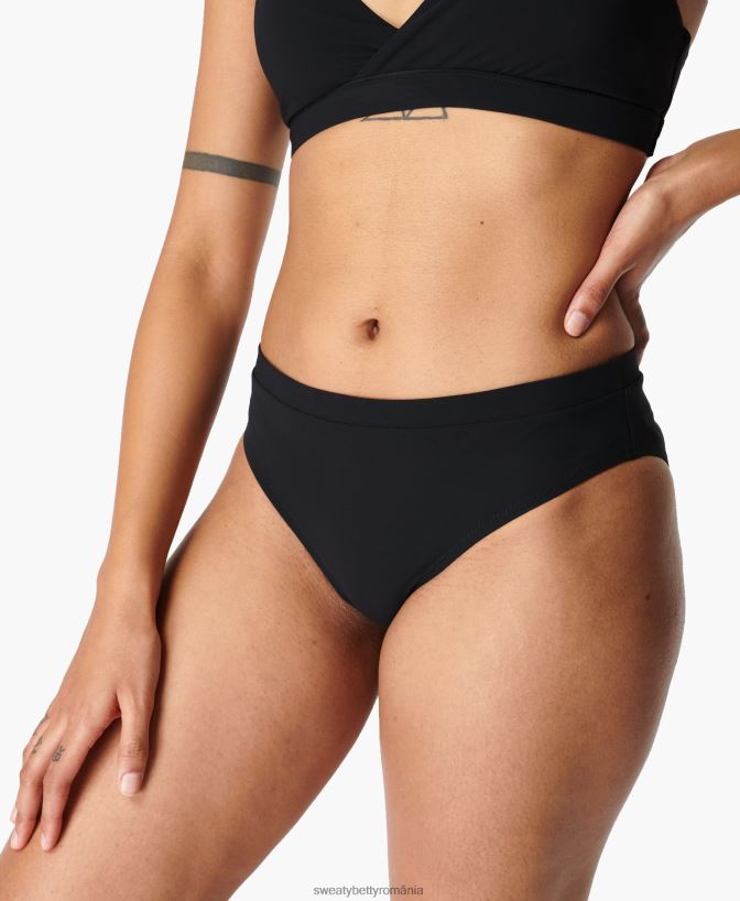 Sweaty Betty fund de bikini de înot coral femei negru îmbrăcăminte SV3TD1085