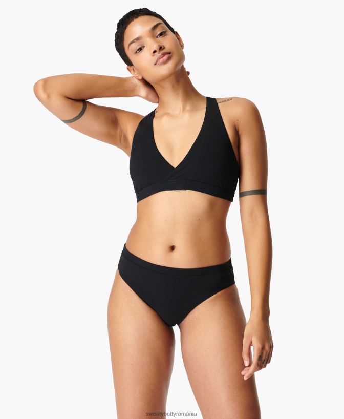 Sweaty Betty top de bikini coral femei negru îmbrăcăminte SV3TD1097
