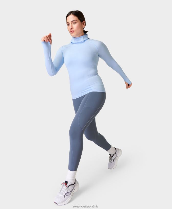 Sweaty Betty jambiere de alergare therma boost 2.0 7/8 reflectorizante femei albastru nesfârșit îmbrăcăminte SV3TD717