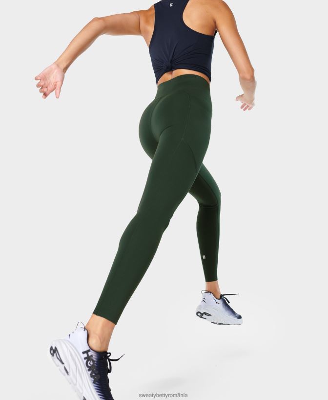 Sweaty Betty jambiere de antrenament power ultrasculpt cu talie înaltă femei trek verde îmbrăcăminte SV3TD139