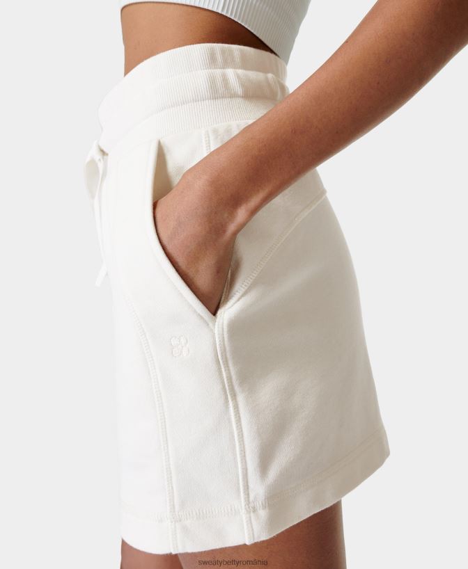 Sweaty Betty revive pantaloni scurți cu talie înaltă femei crin alb îmbrăcăminte SV3TD621