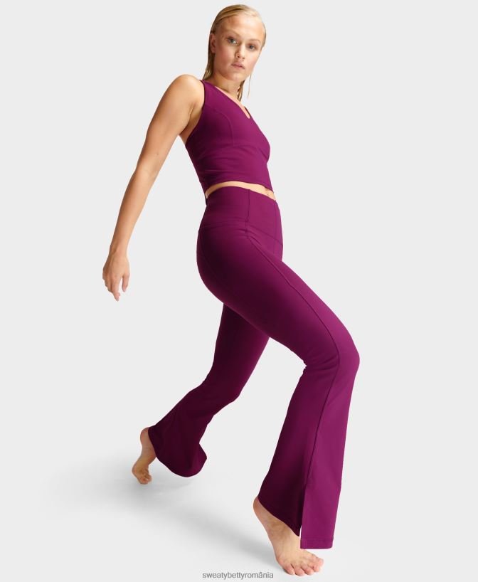 Sweaty Betty pantaloni de yoga super moi femei roz amarant îmbrăcăminte SV3TD555
