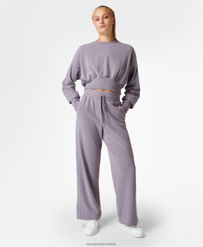Sweaty Betty pantaloni fleece de lux sereni femei violet amurg îmbrăcăminte SV3TD1031