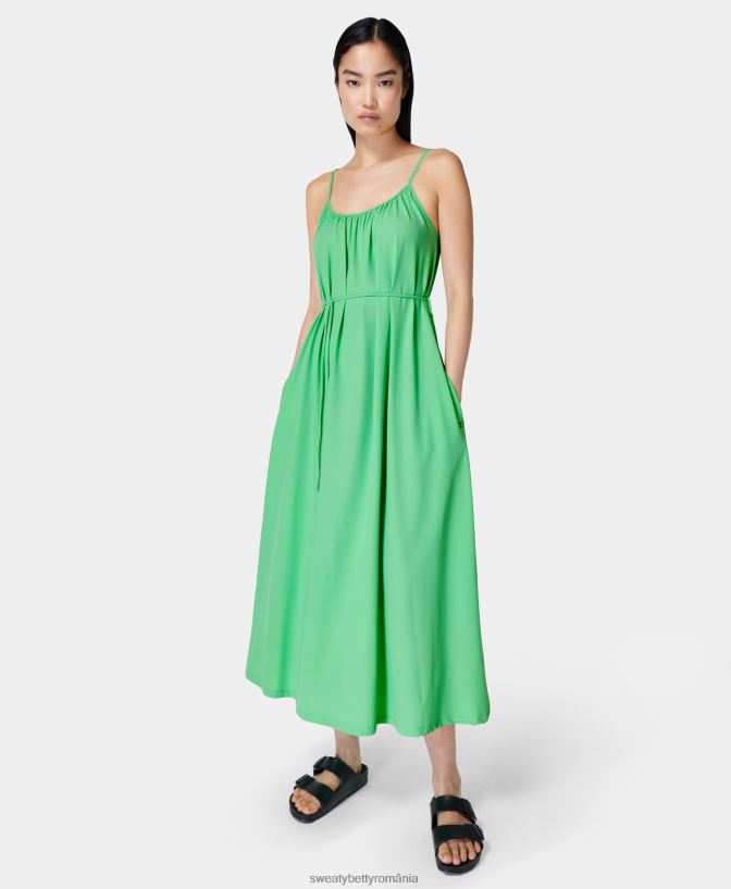 Sweaty Betty rochie de vară cu bretele explorer femei radiază verde îmbrăcăminte SV3TD594
