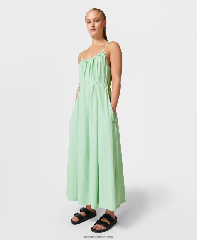 Sweaty Betty rochie de vară cu bretele explorer femei verde la piscină îmbrăcăminte SV3TD592