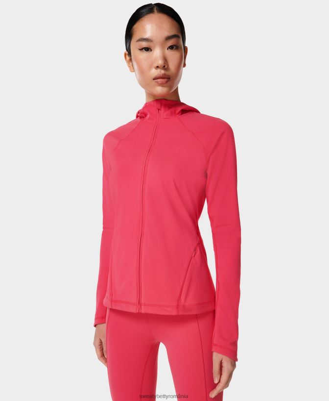 Sweaty Betty fermoar pentru antrenament super moale femei roz strălucitor îmbrăcăminte SV3TD1048