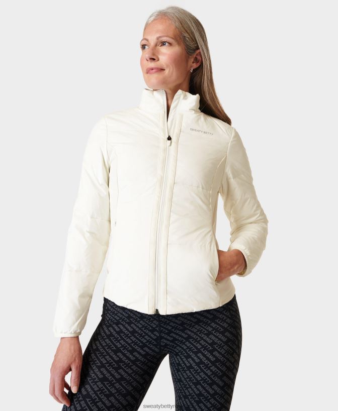Sweaty Betty jachetă de alergare accelerate de elită femei crin alb îmbrăcăminte SV3TD494