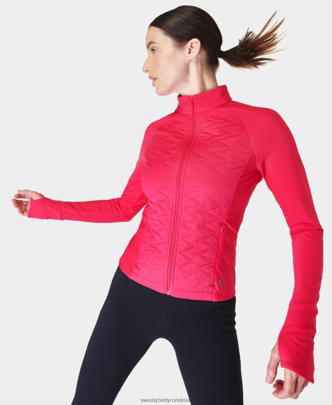 Sweaty Betty jachetă de alergare cu viteză ușoară femei Venus roz îmbrăcăminte SV3TD448