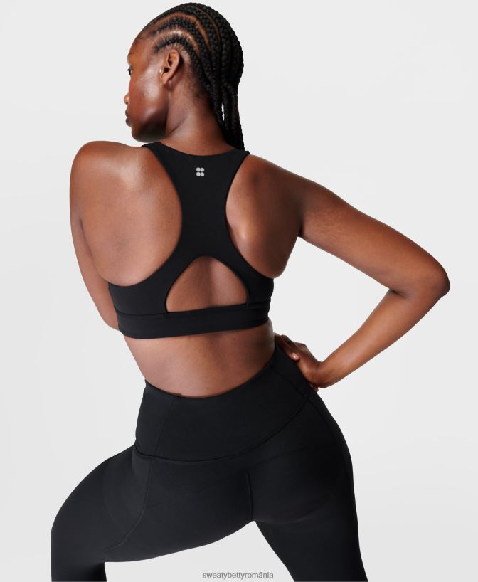 Sweaty Betty sutien de yoga reversibil super moale femei negru îmbrăcăminte SV3TD330