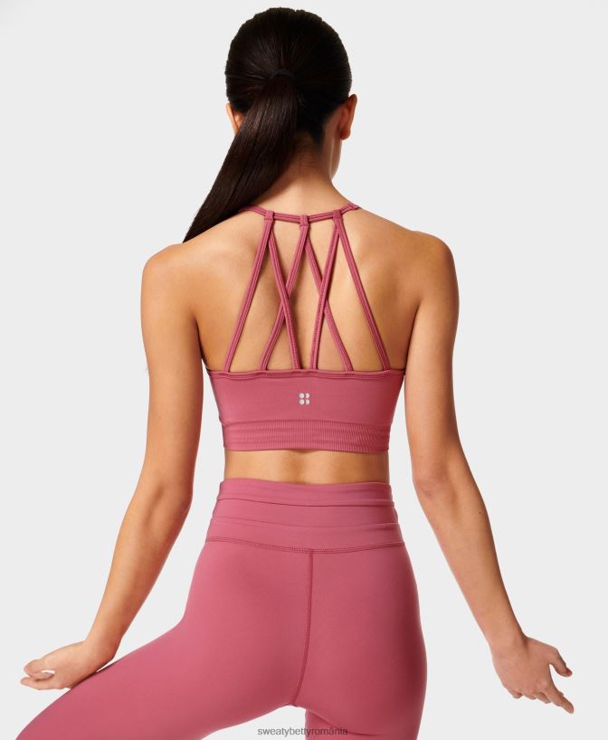 Sweaty Betty sutien yoga reformat în spirit femei roz ambiental îmbrăcăminte SV3TD620