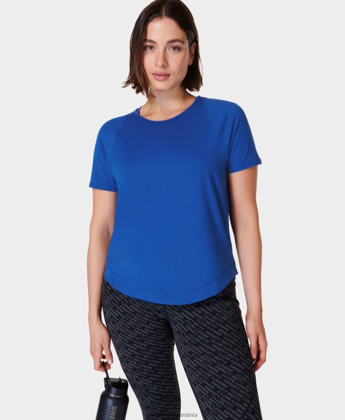 Sweaty Betty maioul de alergare respira ușor femei albastru fulger îmbrăcăminte SV3TD495